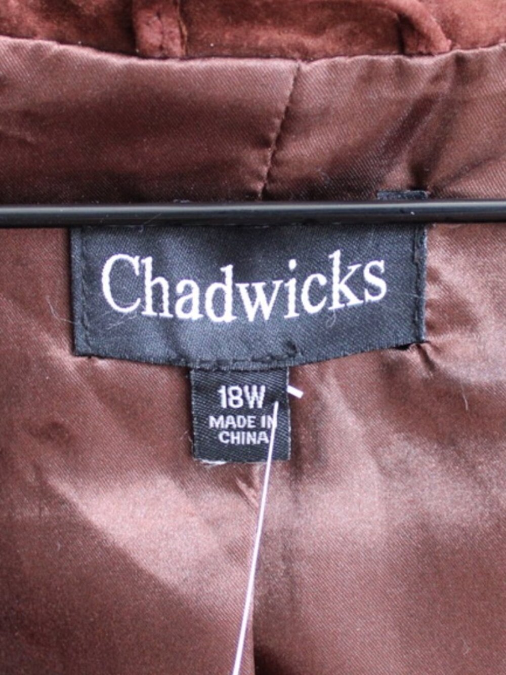 Chadwicks Chestnut Brown Genuine Suede Leather Trench Coat Women's Size 18W NWT - Picture 5 of 5